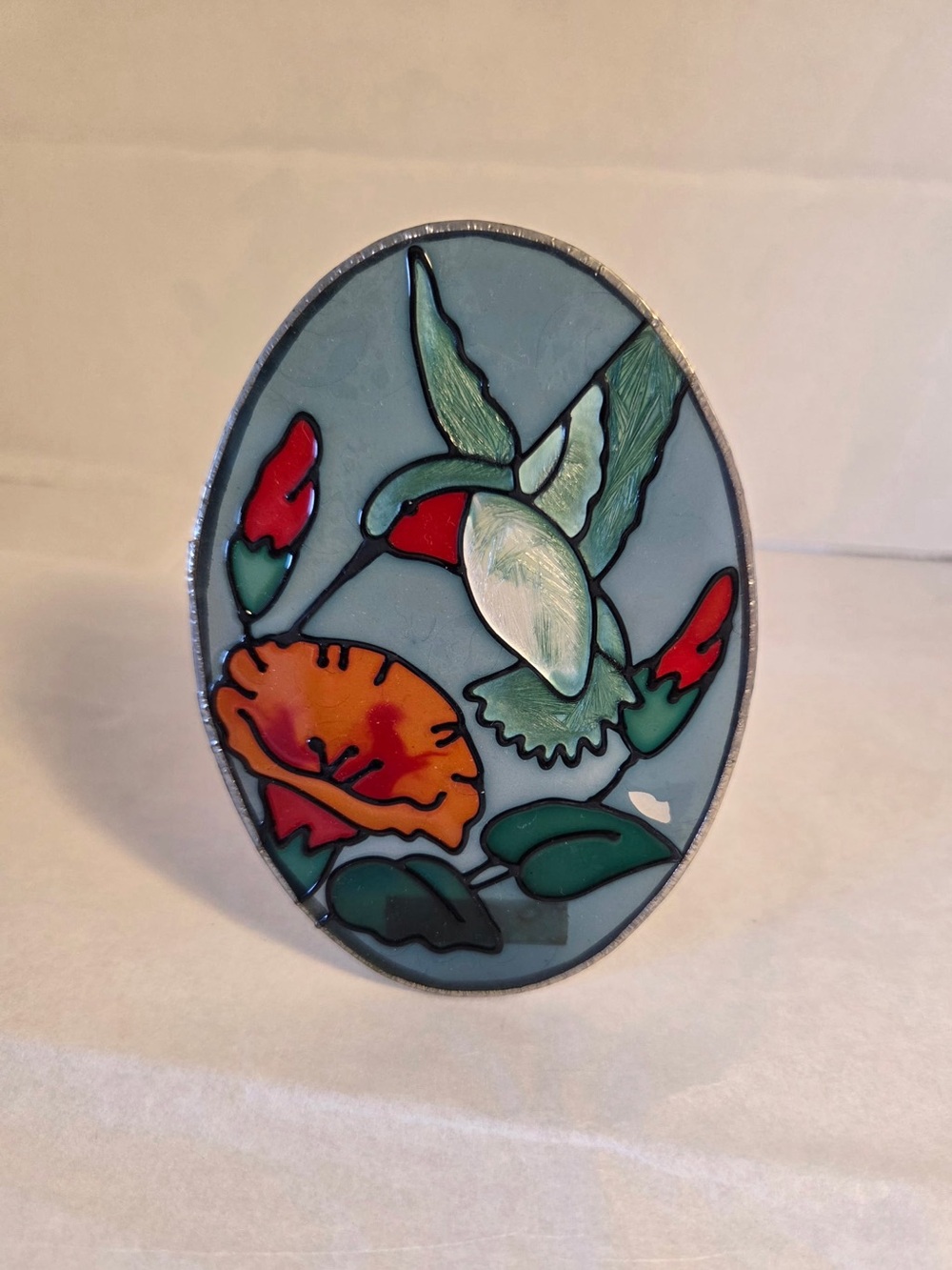 Stained Glass Style Hummingbird Night Light Surround